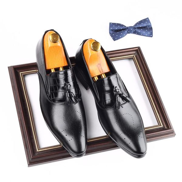yomior spring vintage british men casual shoes crocodile formal dress leather business tassel wedding brogue loafers, Black
yomior spring vintage british men casual shoes crocodile formal dress leather business tassel wedding brogue loafers, Black