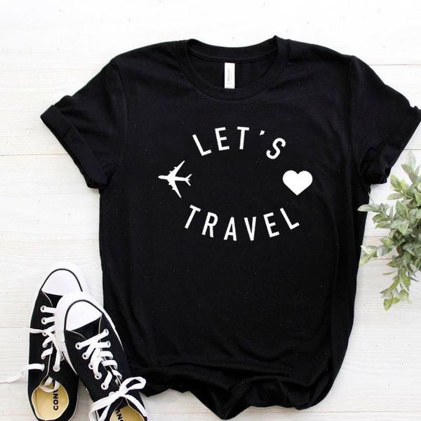 lets travel women tshirt cotton casual funny t shirt gift for lady yong girl tee 6 color drop, White
lets travel women tshirt cotton casual funny t shirt gift for lady yong girl tee 6 color drop, White