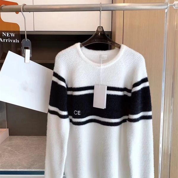 autumn and winter new imitation sweater black and white contrast round neck pullover sweater fashion
autumn and winter new imitation sweater black and white contrast round neck pullover sweater fashion