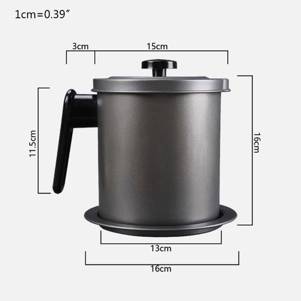 colanders & strainers 1.4l leakproof grease container oil strainer storage can pot colander w/ filter x4yd
colanders & strainers 1.4l leakproof grease container oil strainer storage can pot colander w/ filter x4yd