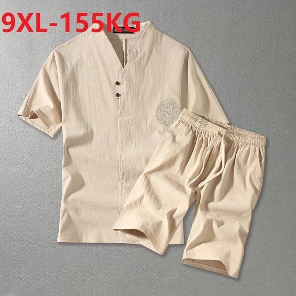 summer men pajamas home wear sleep short sleeve tshirt v-neck linen cotton embroidery comfortable plus size loose men's sleepwear, Black;brown
summer men pajamas home wear sleep short sleeve tshirt v-neck linen cotton embroidery comfortable plus size loose men's sleepwear, Black;brown