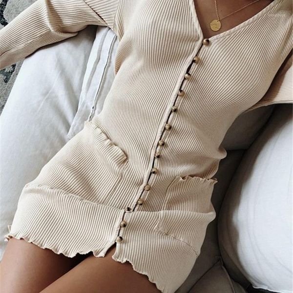 casual dresses women's solid color dress retro style long sleeve v-neck ruffle knitted button mini vestidos autumn ladies clothing, Black;gray
casual dresses women's solid color dress retro style long sleeve v-neck ruffle knitted button mini vestidos autumn ladies clothing, Black;gray