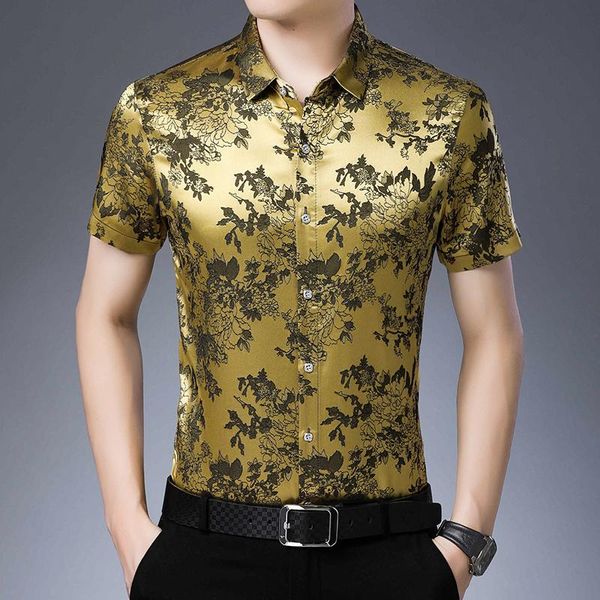 men's casual shirts 2021 summer silk dress shirt fashion floral clothes male soft short sleeved streetwear, White;black
men's casual shirts 2021 summer silk dress shirt fashion floral clothes male soft short sleeved streetwear, White;black