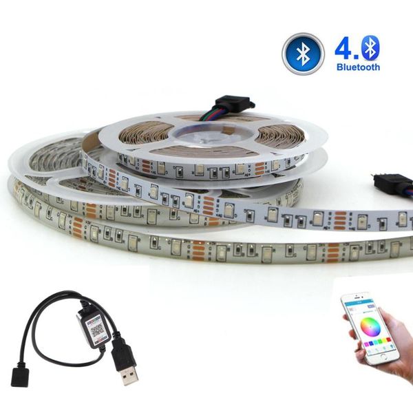 strips 5v usb power bluetooth led strip light 3528 rgb 60led/m music remote app control tv backlight flexible tape lamp string 
strips 5v usb power bluetooth led strip light 3528 rgb 60led/m music remote app control tv backlight flexible tape lamp string