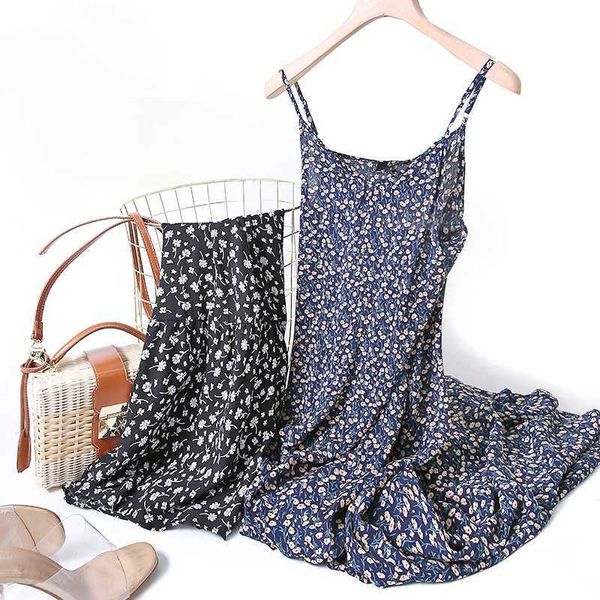 french style flower print camisole dresses for women summer casual loose soft elegant fashion female vestidos 210525, Black;gray
french style flower print camisole dresses for women summer casual loose soft elegant fashion female vestidos 210525, Black;gray