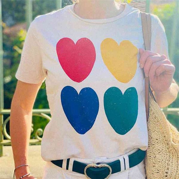 heart organic cotton t shirt women short sleeve o neck beige boho casual shirts summer vintage printed tees tshirt 210720, White
heart organic cotton t shirt women short sleeve o neck beige boho casual shirts summer vintage printed tees tshirt 210720, White