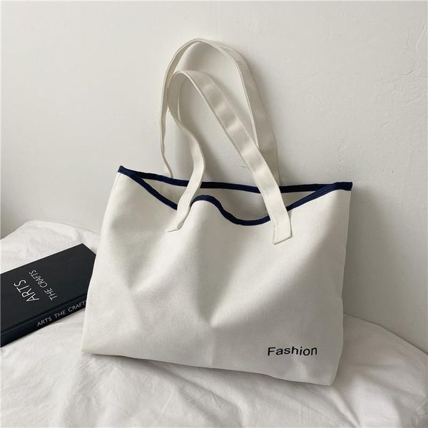 evening bags canvas large-capacity shopping bag simple and fresh ladies shoulder letter printing open handbags for women 2021
evening bags canvas large-capacity shopping bag simple and fresh ladies shoulder letter printing open handbags for women 2021