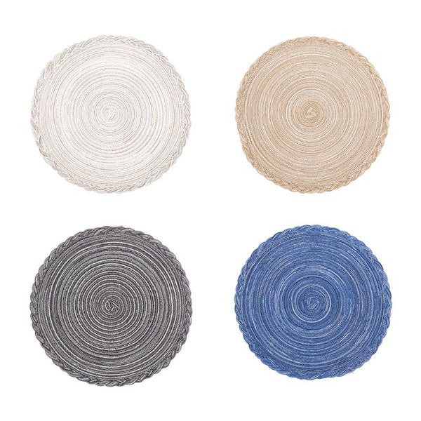mats & pads 38cm solid round ramie placemats linen mat non-slip insulation table pad weaved dining kitchen retro art decor
mats & pads 38cm solid round ramie placemats linen mat non-slip insulation table pad weaved dining kitchen retro art decor