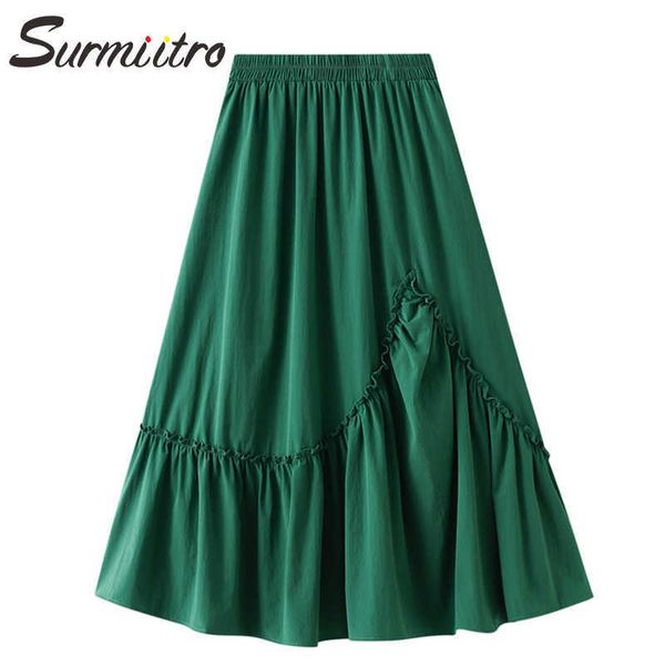surmiitro summer midi long pleated skirt women korean style green laciness mid-length high waist a line skirt female 210712, Black
surmiitro summer midi long pleated skirt women korean style green laciness mid-length high waist a line skirt female 210712, Black