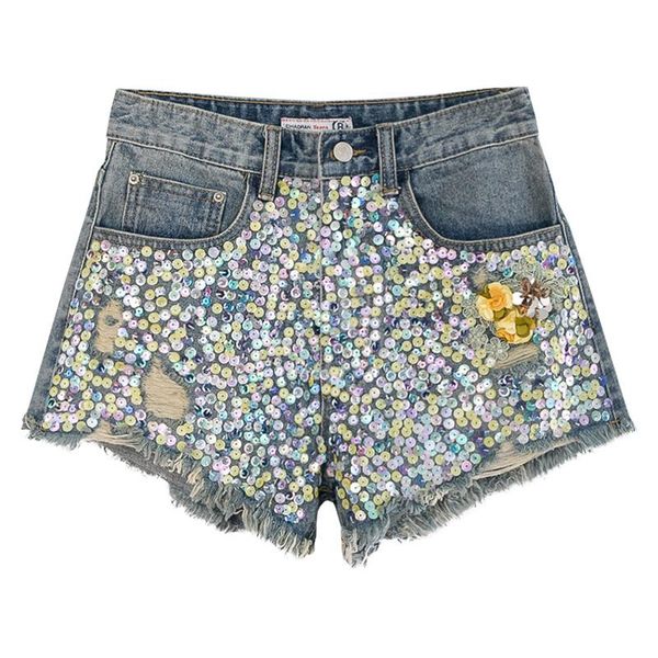 summer korea women high waist ripped hole embroidery sequins flower wide leg denim shorts , woman tassel glitter jeans women's, White;black
summer korea women high waist ripped hole embroidery sequins flower wide leg denim shorts , woman tassel glitter jeans women's, White;black
