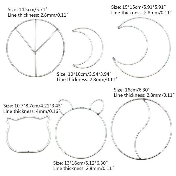 decorative objects & figurines iron ring cute dreamcatcher hoop cat moon special shaped rings diy handmande b0kb
decorative objects & figurines iron ring cute dreamcatcher hoop cat moon special shaped rings diy handmande b0kb