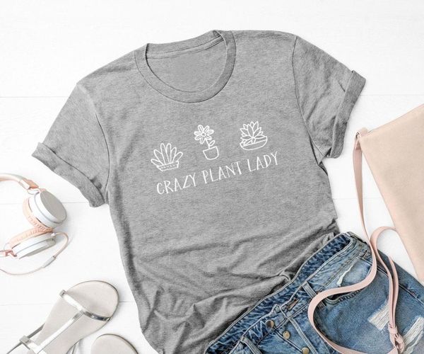 women's t-shirt crazy plant lady shirt mom gift for women garden gifts graphic tee womens funny tshirts mothers day cimiseta top, White
women's t-shirt crazy plant lady shirt mom gift for women garden gifts graphic tee womens funny tshirts mothers day cimiseta top, White