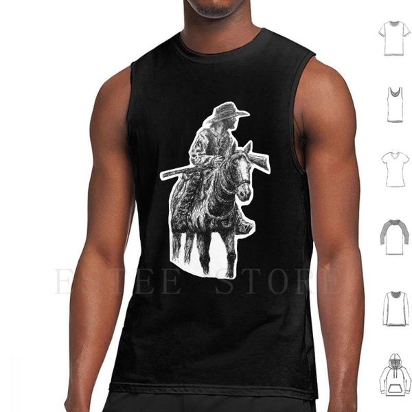 men' tank my rifle , and me vest cotton mountain man horse cowboy hat dean western hunting frontier riding cattle, White;black
men' tank my rifle , and me vest cotton mountain man horse cowboy hat dean western hunting frontier riding cattle, White;black