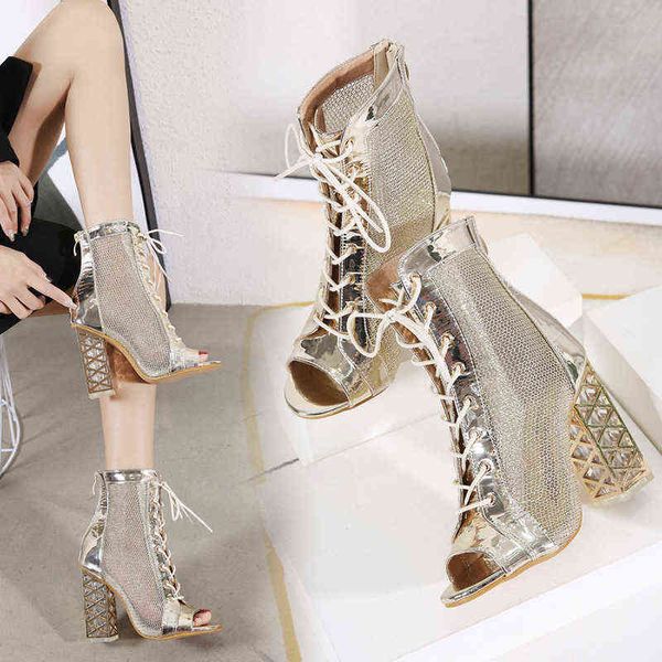 european and american spring and summer fashion bandage high-heeled shoes fish mouth female cool boots, Black
european and american spring and summer fashion bandage high-heeled shoes fish mouth female cool boots, Black
