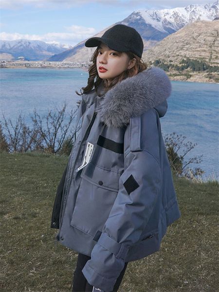 leather work done quilted women's jacket short winter coat warm, loose korean clothing with hood wadded parka k1326 63lz, Black
leather work done quilted women's jacket short winter coat warm, loose korean clothing with hood wadded parka k1326 63lz, Black