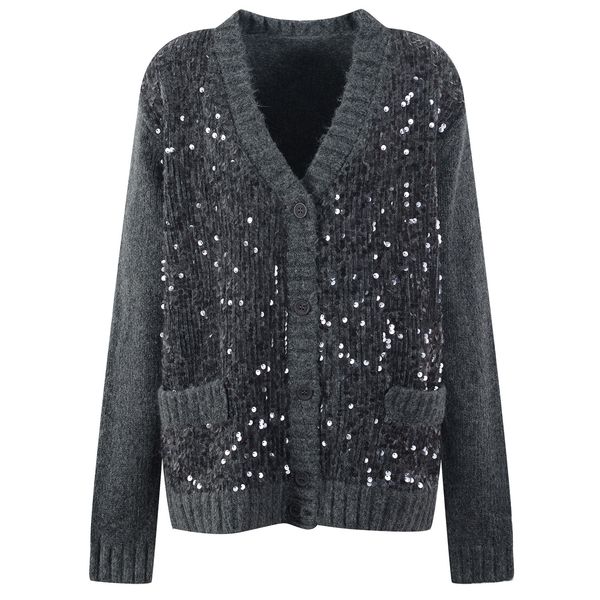 1226 2022 runway spring summer brand same style sweater long sleeve v neck gray cardigan fashion womens clothes womens yl, White;black
1226 2022 runway spring summer brand same style sweater long sleeve v neck gray cardigan fashion womens clothes womens yl, White;black