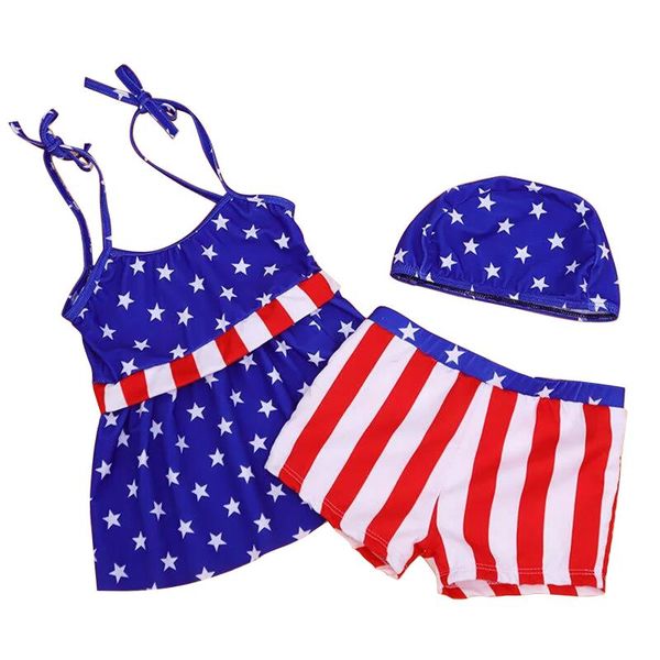 one-pieces independence day 3 piece beach children swimsuit striped star print u-neck sleeveless + swimming trunks girl hat s-3xl, Black
one-pieces independence day 3 piece beach children swimsuit striped star print u-neck sleeveless + swimming trunks girl hat s-3xl, Black