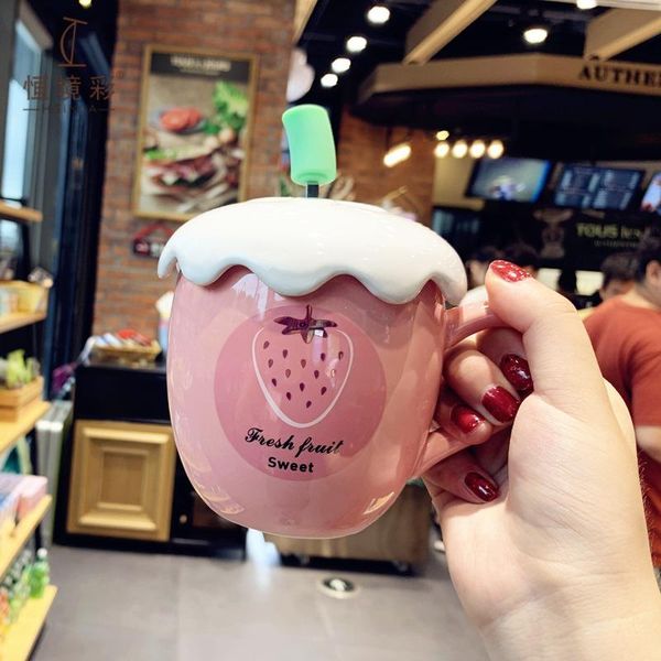mugs kawaii strawberry ceramic cup with lid spoon cute creative coffee tea drinks dessert breakfast milk water girl gift
mugs kawaii strawberry ceramic cup with lid spoon cute creative coffee tea drinks dessert breakfast milk water girl gift