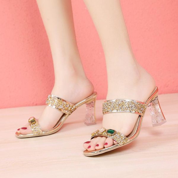 slippers 2021 women slides female square toe trappy mules high heels sandals summer party size 34-40, Black
slippers 2021 women slides female square toe trappy mules high heels sandals summer party size 34-40, Black