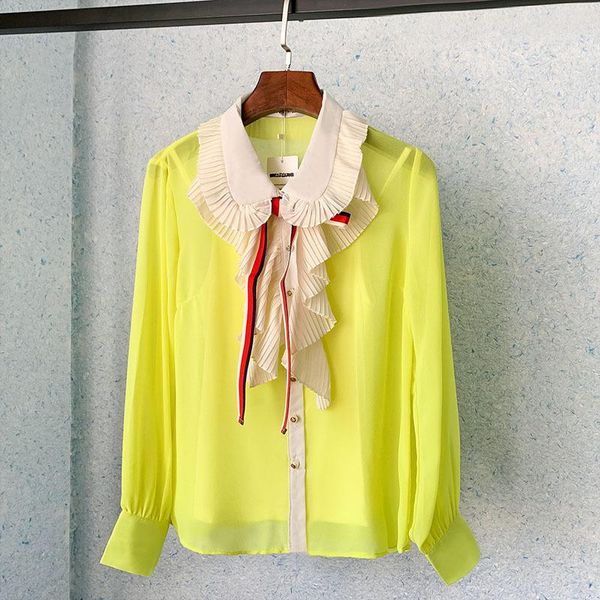 women's blouses & shirts 2021 contrast color wooden ear girly and fashion vintage shirt preppy style dress chiffon long sleeve for wome, White
women's blouses & shirts 2021 contrast color wooden ear girly and fashion vintage shirt preppy style dress chiffon long sleeve for wome, White