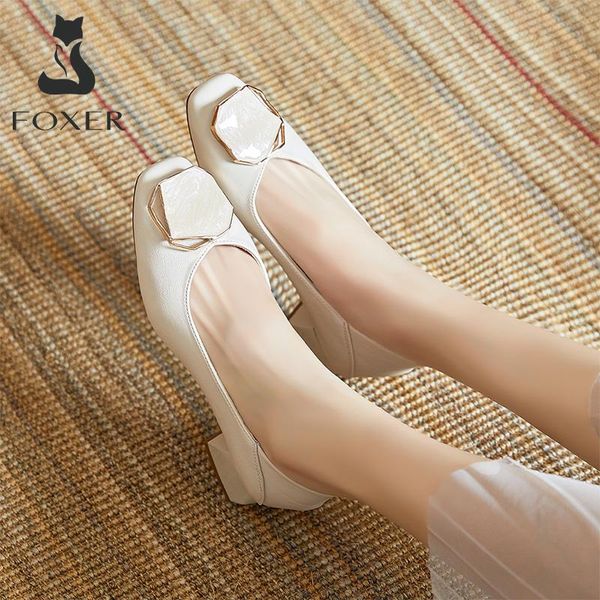 dress shoes foxer office women's low-heeled single synthetic leather white ladies fashion simple square heel pointed femal, Black
dress shoes foxer office women's low-heeled single synthetic leather white ladies fashion simple square heel pointed femal, Black