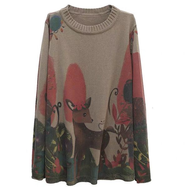 women's sweaters original retro literature and art spring autumn round neck pullover sweater female printed deer wool sm0m, White;black
women's sweaters original retro literature and art spring autumn round neck pullover sweater female printed deer wool sm0m, White;black