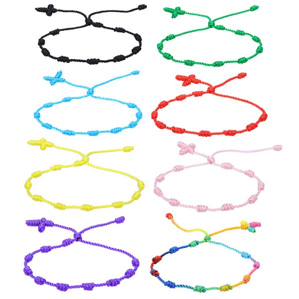 colorful 7 knots string bracelets for protection good luck amulet success prosperity handmade rope bracelet lucky charm bangles, Golden;silver
colorful 7 knots string bracelets for protection good luck amulet success prosperity handmade rope bracelet lucky charm bangles, Golden;silver