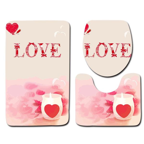 bath mats romantic valentine's day bathroom toilet mat 3-piece set durable cover shower carpets
bath mats romantic valentine's day bathroom toilet mat 3-piece set durable cover shower carpets