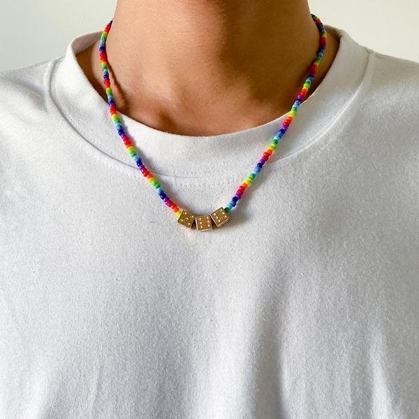 chains ingesight.z colorful rainbow seed beaded chain choker necklaces statement dice pendant for women men 2021 jewelry, Silver
chains ingesight.z colorful rainbow seed beaded chain choker necklaces statement dice pendant for women men 2021 jewelry, Silver