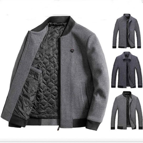 men's wool & blends men brand winter 30% coats thick slim fit male fashion blend jackets cotton lining outerwear casual baseball, Black
men's wool & blends men brand winter 30% coats thick slim fit male fashion blend jackets cotton lining outerwear casual baseball, Black