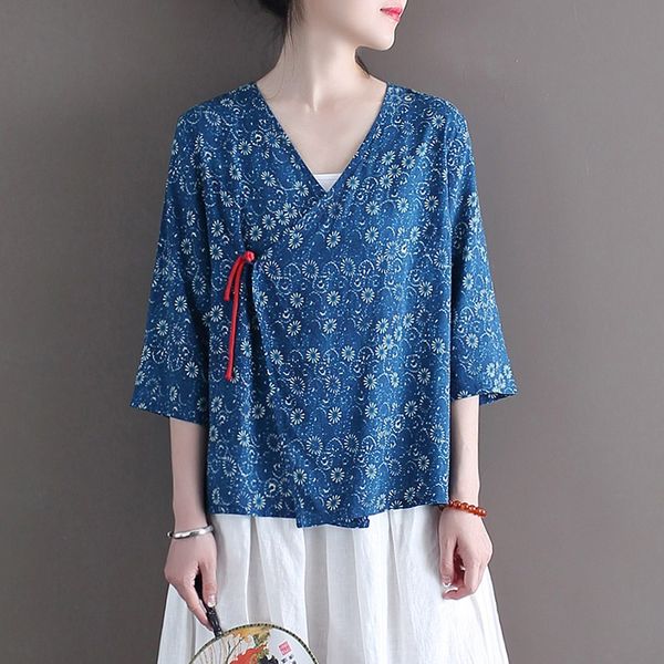 vintage blouse and women autumn floral print cotton linen shirt tang suit hanfu chinese style clothing women blusas 11799, Red
vintage blouse and women autumn floral print cotton linen shirt tang suit hanfu chinese style clothing women blusas 11799, Red