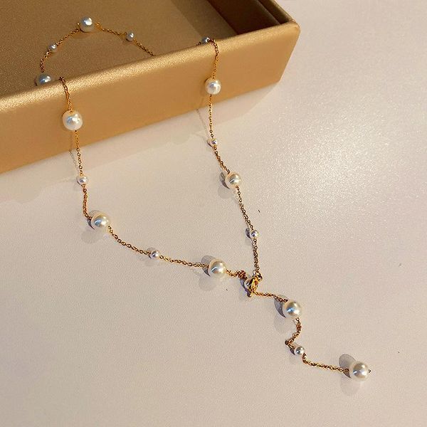 pendant necklaces lovoacc minimalist simulated pearl chokers necklace for women girls titanium steel gold color thin chain accessories, Silver
pendant necklaces lovoacc minimalist simulated pearl chokers necklace for women girls titanium steel gold color thin chain accessories, Silver
