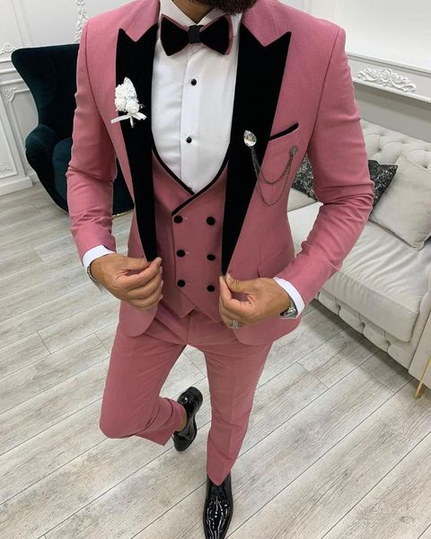 men's suits & blazers (jacket+pants+vest) tailor-made man pink suit 3 piece slim fit costume homme men clothes formal prom evening part, White;black
men's suits & blazers (jacket+pants+vest) tailor-made man pink suit 3 piece slim fit costume homme men clothes formal prom evening part, White;black