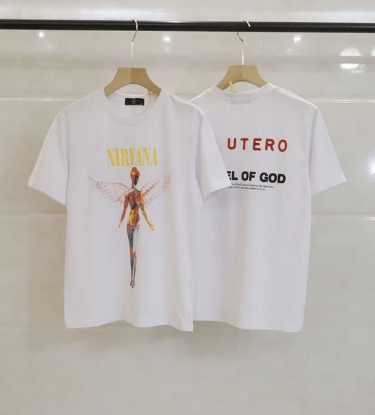 brand fashion brand kanye new nirvana angel rock men's and women's short sleeve t, White;black
brand fashion brand kanye new nirvana angel rock men's and women's short sleeve t, White;black