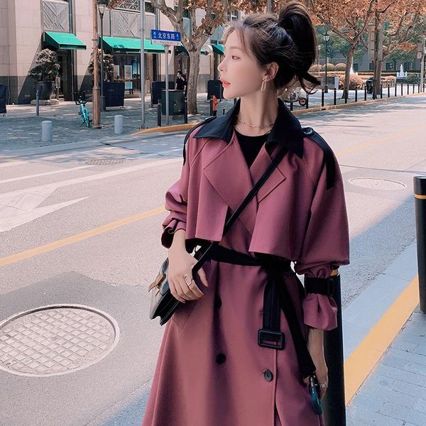women's trench coats menqi 17 high-end atmosphere purple stitching female long windbreaker british wind 2021 loose, Tan;black
women's trench coats menqi 17 high-end atmosphere purple stitching female long windbreaker british wind 2021 loose, Tan;black