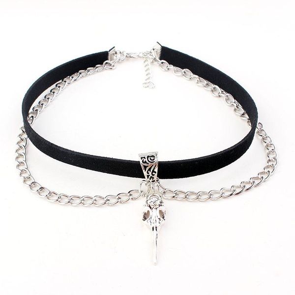 chokers gothic velvet rope necklace for women retro skull double layer pendant neck chains bat choker necklaces, Golden;silver
chokers gothic velvet rope necklace for women retro skull double layer pendant neck chains bat choker necklaces, Golden;silver