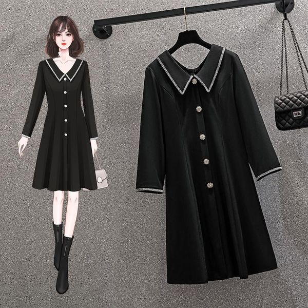 casual dresses black mini plus large size oversize korean fashion kawaii women's elegant autumn 2021 clothing sukienka female, Black;gray
casual dresses black mini plus large size oversize korean fashion kawaii women's elegant autumn 2021 clothing sukienka female, Black;gray