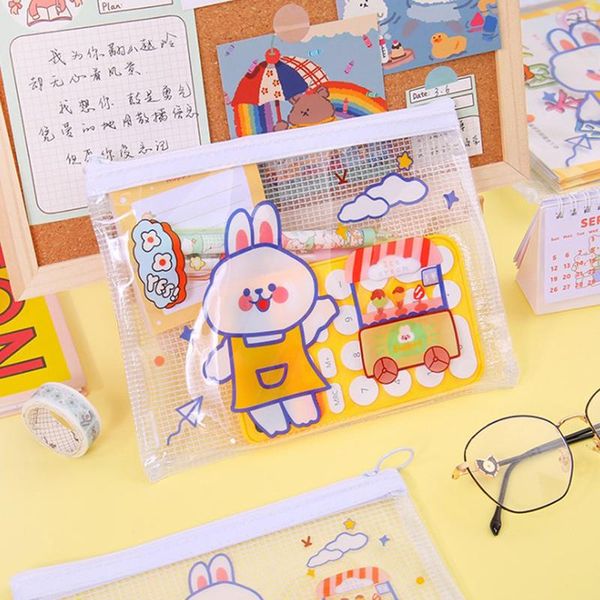 pencil bags cute cartoon file bag zipper transparent student test paper storage pen deskstationery waterproof
pencil bags cute cartoon file bag zipper transparent student test paper storage pen deskstationery waterproof
