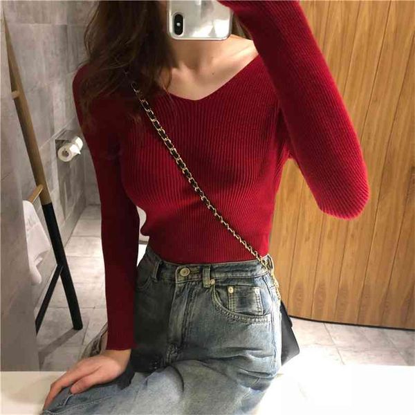 women underwear tees v-neck thin soft knitting pullover long sleeve casual knitted sweaters for autumn 210518, White;black
women underwear tees v-neck thin soft knitting pullover long sleeve casual knitted sweaters for autumn 210518, White;black