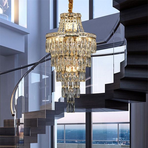duplex floor luxury crystal big chandelier el lobby living room spiral staircase villa decorative chandeliers
duplex floor luxury crystal big chandelier el lobby living room spiral staircase villa decorative chandeliers