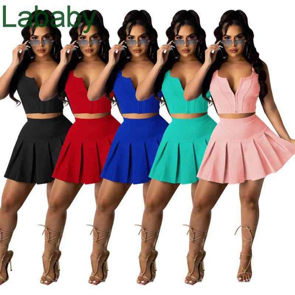 women tracksuits two pieces set deisgner slim sleeveless mandy dress solid colour sports leisure multicolor vest skirt suits 5 colours, Gray
women tracksuits two pieces set deisgner slim sleeveless mandy dress solid colour sports leisure multicolor vest skirt suits 5 colours, Gray