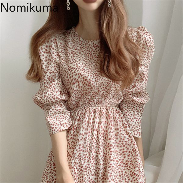 nomikuma korean floral women dress puff sleeve o-neck elegant dresses spring new high waist a-line mid-calf vestidos 6e890 210427, Black;gray
nomikuma korean floral women dress puff sleeve o-neck elegant dresses spring new high waist a-line mid-calf vestidos 6e890 210427, Black;gray