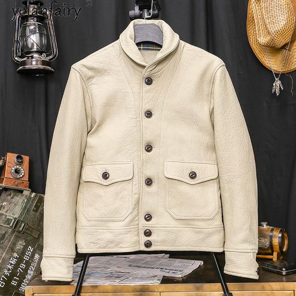 genuine leather jacket men clothing real deerskin coat spring autumn vintage motorcycle jackets for kj6730 men's & faux, Black
genuine leather jacket men clothing real deerskin coat spring autumn vintage motorcycle jackets for kj6730 men's & faux, Black