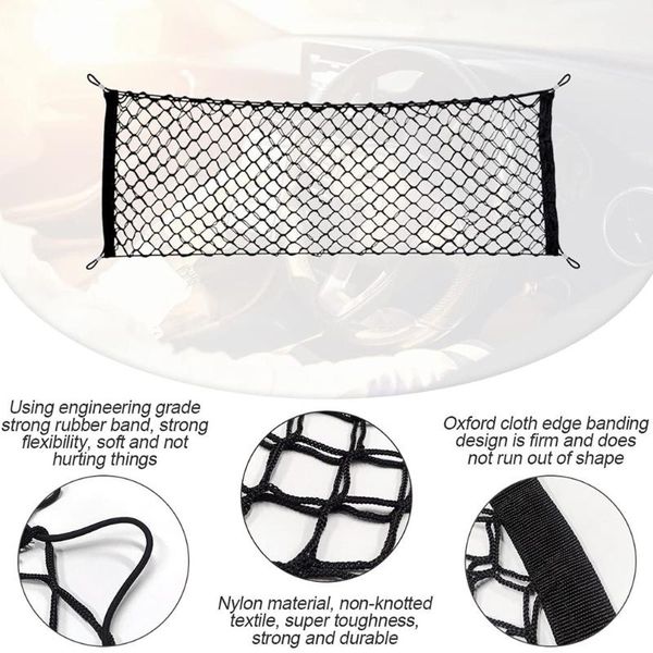car organizer trunk rear storage net cargo luggage elastic holder pocket for suv seat back
car organizer trunk rear storage net cargo luggage elastic holder pocket for suv seat back