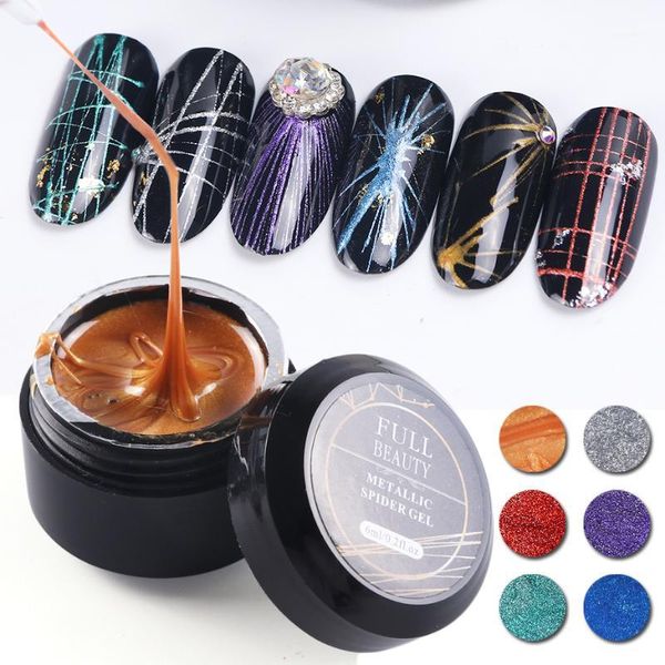 6ml nail spider gel web painting art pull line lacquer metallic glitter manicure creative wire drawing polish ji9641, Red;pink
6ml nail spider gel web painting art pull line lacquer metallic glitter manicure creative wire drawing polish ji9641, Red;pink