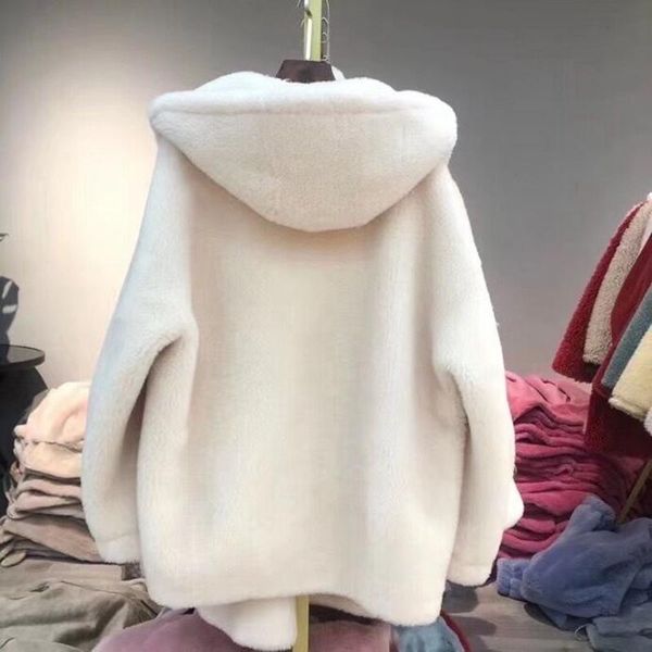 women's fur & faux elegant winter coat women fashion natural shearing sheep jackets loose overcoat thick warm, Black
women's fur & faux elegant winter coat women fashion natural shearing sheep jackets loose overcoat thick warm, Black