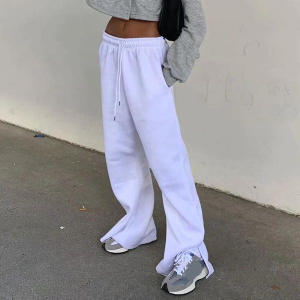 women's pants & capris women autumn slit pant drawstring cotton wide leg sweatpants trousers high waist solid 2021 arrival, Black;white
women's pants & capris women autumn slit pant drawstring cotton wide leg sweatpants trousers high waist solid 2021 arrival, Black;white