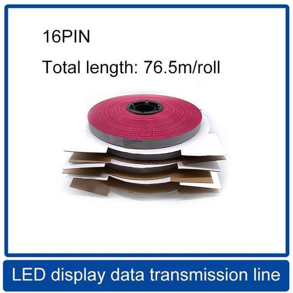 modules 76m/roll 16pin led display screen hub data cable, 1.27mm flat gray wire
modules 76m/roll 16pin led display screen hub data cable, 1.27mm flat gray wire