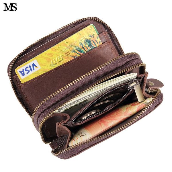 wallets ms men vintage genuine crazy horse leather double zipper card wallet fashion purse cash receipt holder coin small q323, Red;black
wallets ms men vintage genuine crazy horse leather double zipper card wallet fashion purse cash receipt holder coin small q323, Red;black