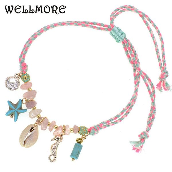 anklets wellmore bohemia for women starfish shells stones beach party charm ankle bracelet fashion foot jewelry wholesale, Red;blue
anklets wellmore bohemia for women starfish shells stones beach party charm ankle bracelet fashion foot jewelry wholesale, Red;blue